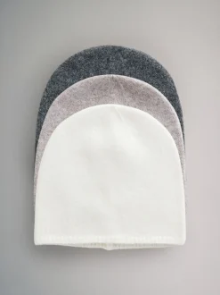 The Set Lot de 3 bonnets en maille fine New