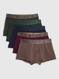 River Island Lot de 5 boxers taille jacquard Best