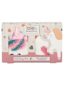 Totes Lot de 2 chaussettes-chaussons très douces Toasties pour Filles Discount