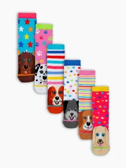 United Odd Socks Lot de 6 paires de chaussettes Pup Stars fille Best