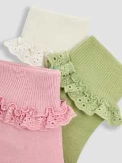 Jojo Maman Bébé Lot de 3 paires de chaussettes à volants Sale