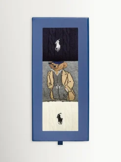 Polo Ralph Lauren Lot de 3 paires de chaussettes ras du cou Bear Best