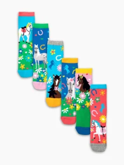 United Odd Socks Lot de 6 paires de chaussettes Giddy Up fille Outlet