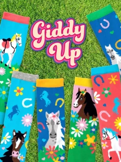 United Odd Socks Lot de 6 paires de chaussettes Giddy Up fille Outlet