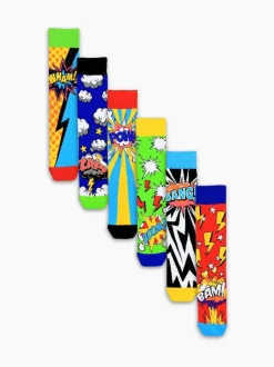 United Odd Socks Lot de 6 paires de chaussettes Super Hero Comic Best