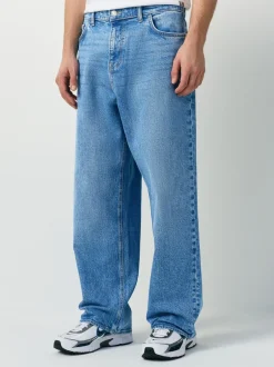 Next - Coupe ample - délavé vintage Denim Jeans Lumière bleue Sale