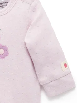 Purebaby Lumière rose - Body appliqué