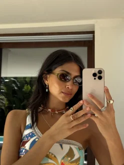 Never Fully Dressed Lunettes de soleil ovales étroites Clearance