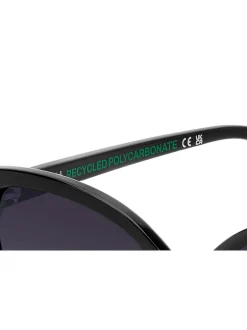 Polaroid Lunettes de soleil noires œil de chat avec ornements bijoux Clearance