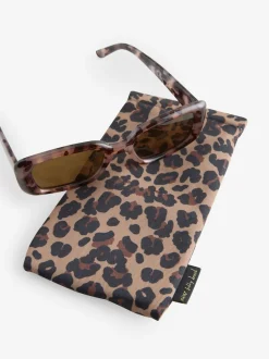 Never Fully Dressed Lunettes de soleil rectangulaires en écaille de tortue Best