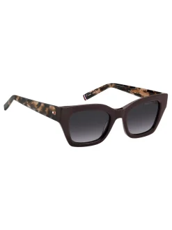 Tommy Hilfiger Lunettes de soleil œil de chat en bordeaux et rose Havana Online