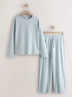 Next Macareux bleu - Pyjamas Manche longue côtelé Online