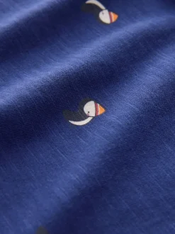 Next - T-shirt péplum à manches courtes (3mois-7ans) Macareux moine bleu marine Hot