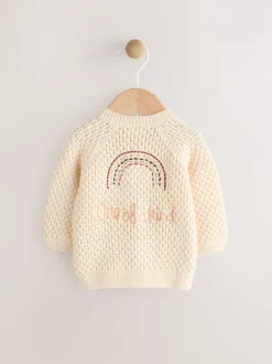 Next Maille écru - Cardigan brodé (0mths-2yrs) Discount