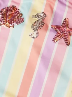 Monsoon Maillot de bain pastel rayé Clearance