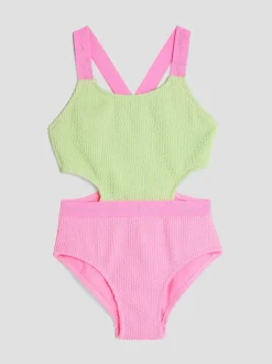River Island Maillot de bain élastique color block pour fille New