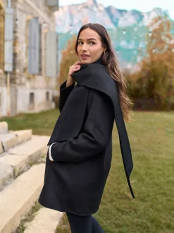 Seraphine Manteau de grossesse en laine à double boutonnage Online