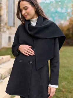 Seraphine Manteau de grossesse en laine à double boutonnage Online