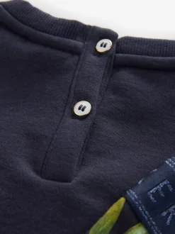 Baker by Ted Baker marine - ensemble 2 pièces sweat à nœud long et leggings fleuris