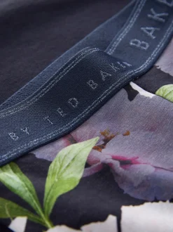 Baker by Ted Baker marine - ensemble 2 pièces sweat à nœud long et leggings fleuris