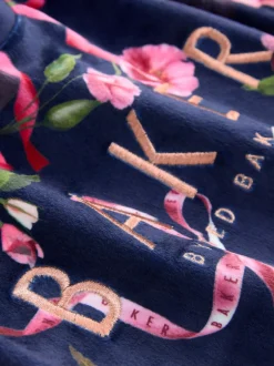 Baker by Ted Baker marine - Ensemble Pyjamas Polaires Fleuris 2 Pièces Hot