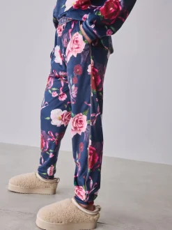 Baker by Ted Baker marine - Ensemble Pyjamas Polaires Fleuris 2 Pièces Hot