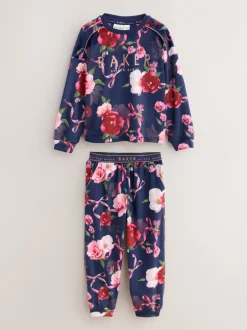 Baker by Ted Baker marine - Ensemble Pyjamas Polaires Fleuris 2 Pièces Hot