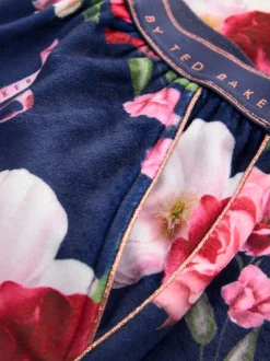 Baker by Ted Baker marine - Ensemble Pyjamas Polaires Fleuris 2 Pièces Hot