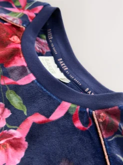 Baker by Ted Baker marine - Ensemble Pyjamas Polaires Fleuris 2 Pièces Hot