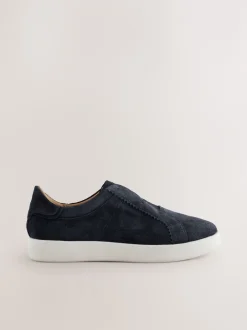 Next marine - Baskets Signature sans lacets en cuir haut de gamme