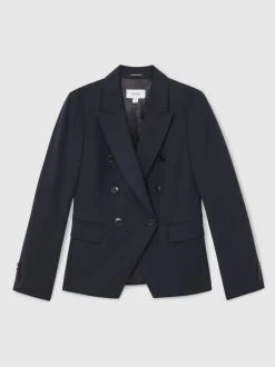 Reiss marine - Blazer de costume Gabi à double boutonnage Online