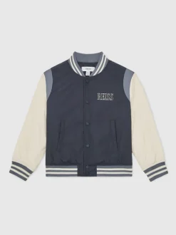 Reiss marine - Blouson aviateur Roy Color-block Outlet