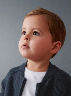 Next - Cardigan zippé (3mths-7yrs) marine Clearance