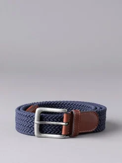 Lakeland Leather marine - Ceinture tressée en cuir Gristhwaite Lakeland Online