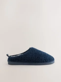 Next marine - Chaussons en imitation peau de mouton style mule