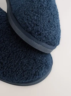 Next marine - Chaussons en imitation peau de mouton style mule