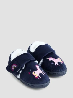 Jojo Maman Bébé marine - Chaussons licorne Outlet