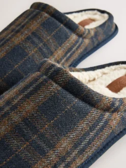 Next marine - Chaussons mules à carreaux Hot