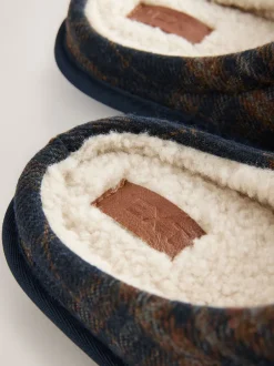 Next marine - Chaussons mules à carreaux Hot