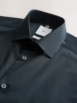 Next marine - Chemise habillée à manches longues en coton extensible