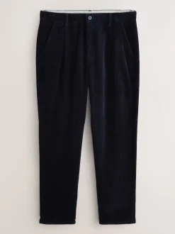 Next marine - Coupe fuselée régulière - Pantalon plissé simple en velours côtelé Outlet