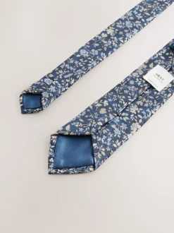 Next marine - Cravate à imprimé floral Best