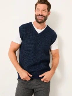 Fat Face marine - Débardeur FatFace en maille à col en V Online