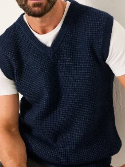 Fat Face marine - Débardeur FatFace en maille à col en V Online