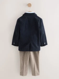 Next marine - Ensemble Blazer Chemise et Pantalons en velours côtelé (3mois-9ans) Outlet