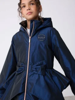 Baker by Ted Baker marine - Imperméable à volants et nœud résistant à la douche