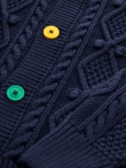 Little Bird by Jools Oliver marine - Cardigan en Coton Torsade Clearance