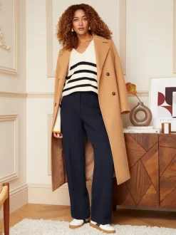 Love & Roses - Pantalons amples marine Hot