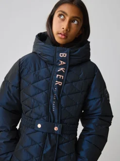 Baker by Ted Baker marine - Manteau Ceinturé , mi-lourd, matelassé et Résistant à la douche Outlet