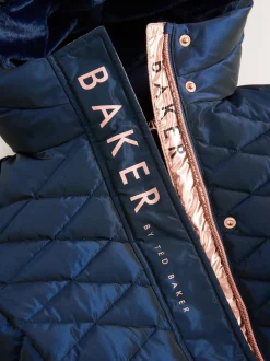 Baker by Ted Baker marine - Manteau Ceinturé , mi-lourd, matelassé et Résistant à la douche Outlet